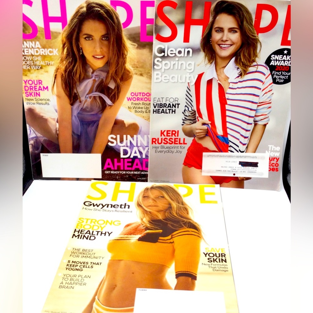 Shape yr 2020 edition magazines. Bundle of 3 .